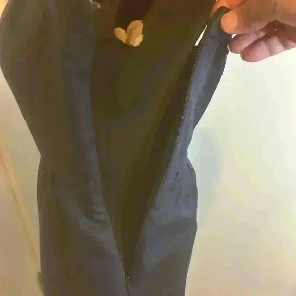 J Crew Womens 8 Lined Navy Halter Dress Madeleine Cotton Cady Pockets Side Zip - Picture 6 of 12